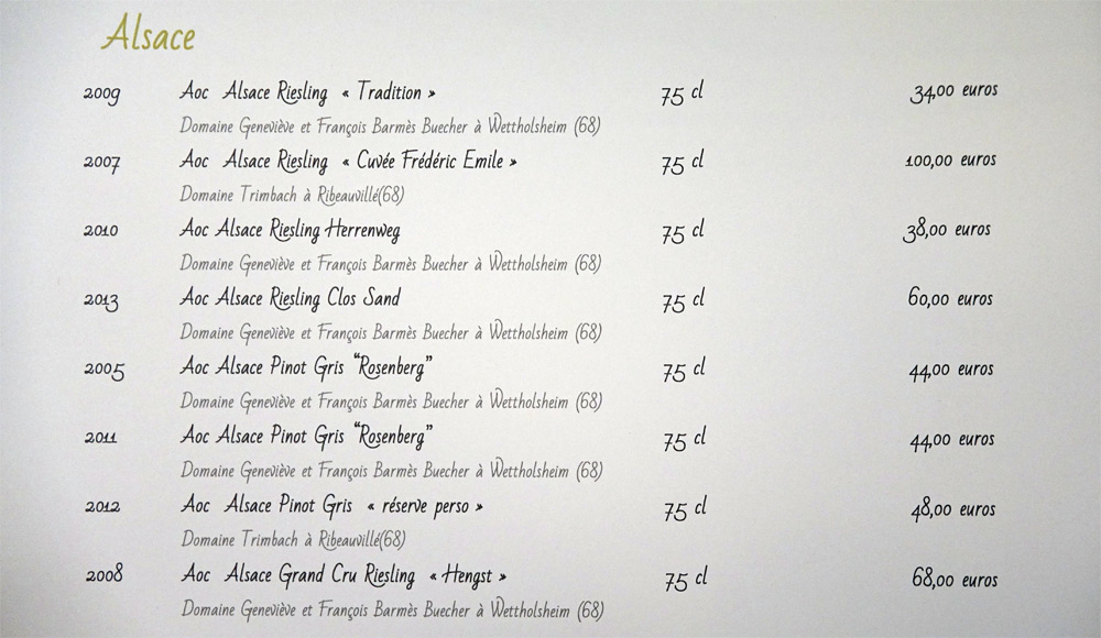 Vins blancs d'Alsace