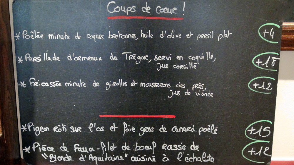 Plats du jour