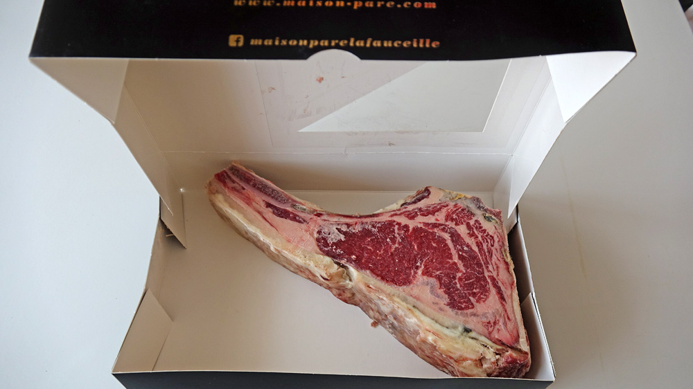 Notre côte de boeuf "Rubia de Gallega" dans son emballage