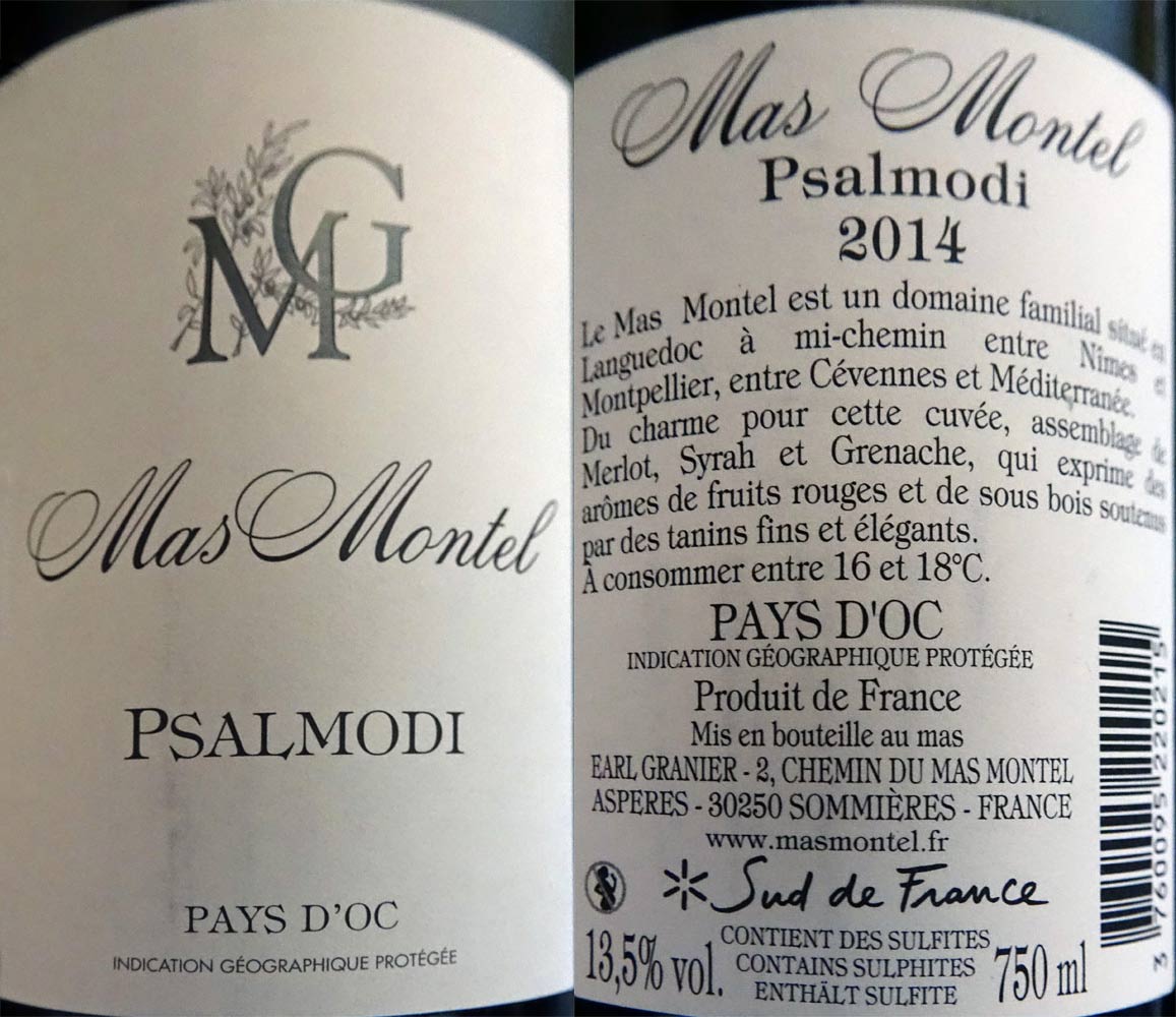 L'IGP Pays d'Oc 2014 "Psalmodi"