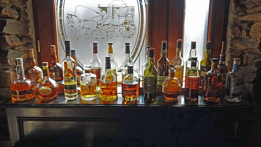 Les bouteilles d’alcools disponibles