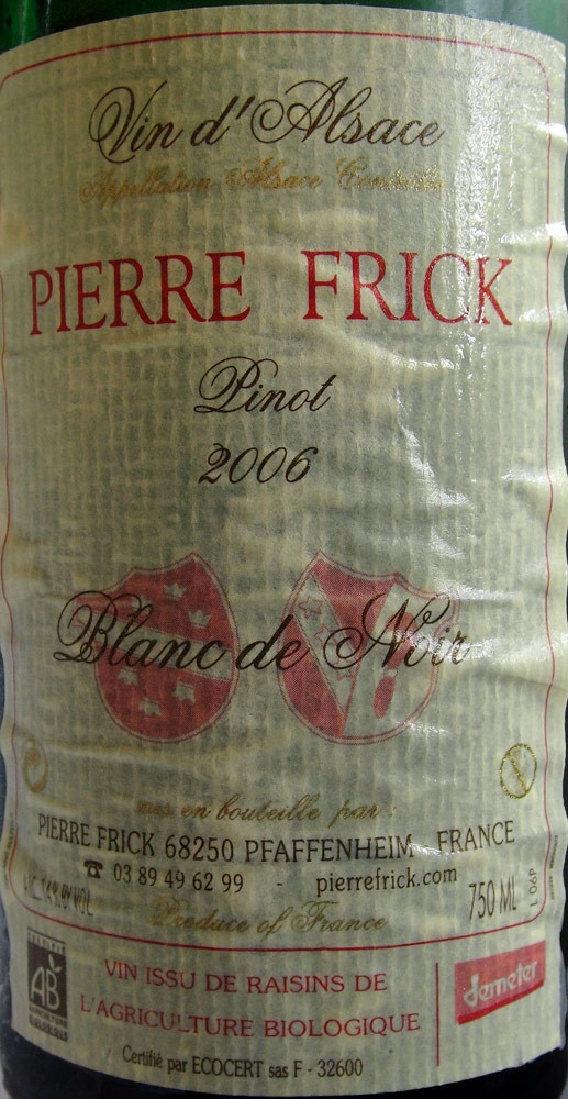 Alsace 2006 Pinot noir "Blanc de noir" - Pierre Frick