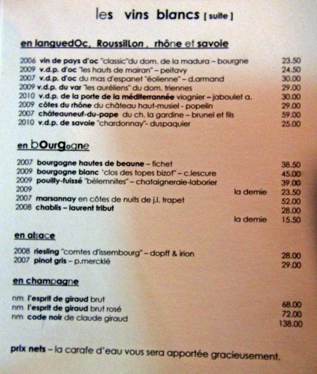 Vins blancs (suite)
