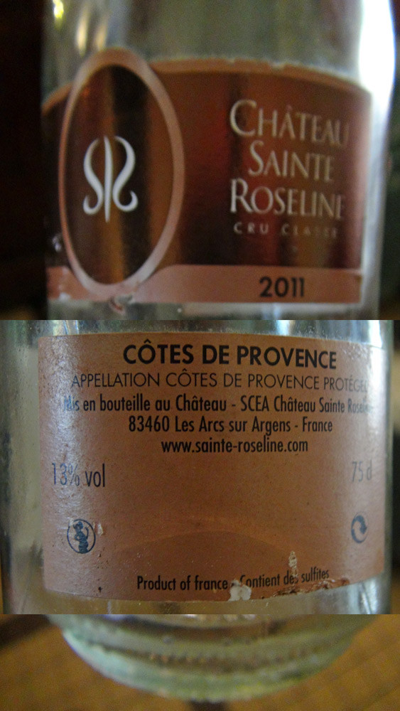 Côtes de Provence 2011 Sainte-Roseline