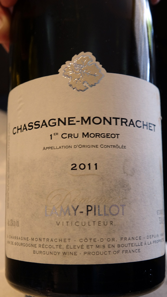 Chassagne-Montrachet blanc 2011 1er cru "Morgeot" de Lamy-Pillot 