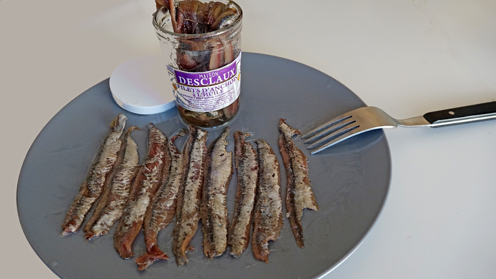 Les anchois Desclaux prêts pour le dégustation
