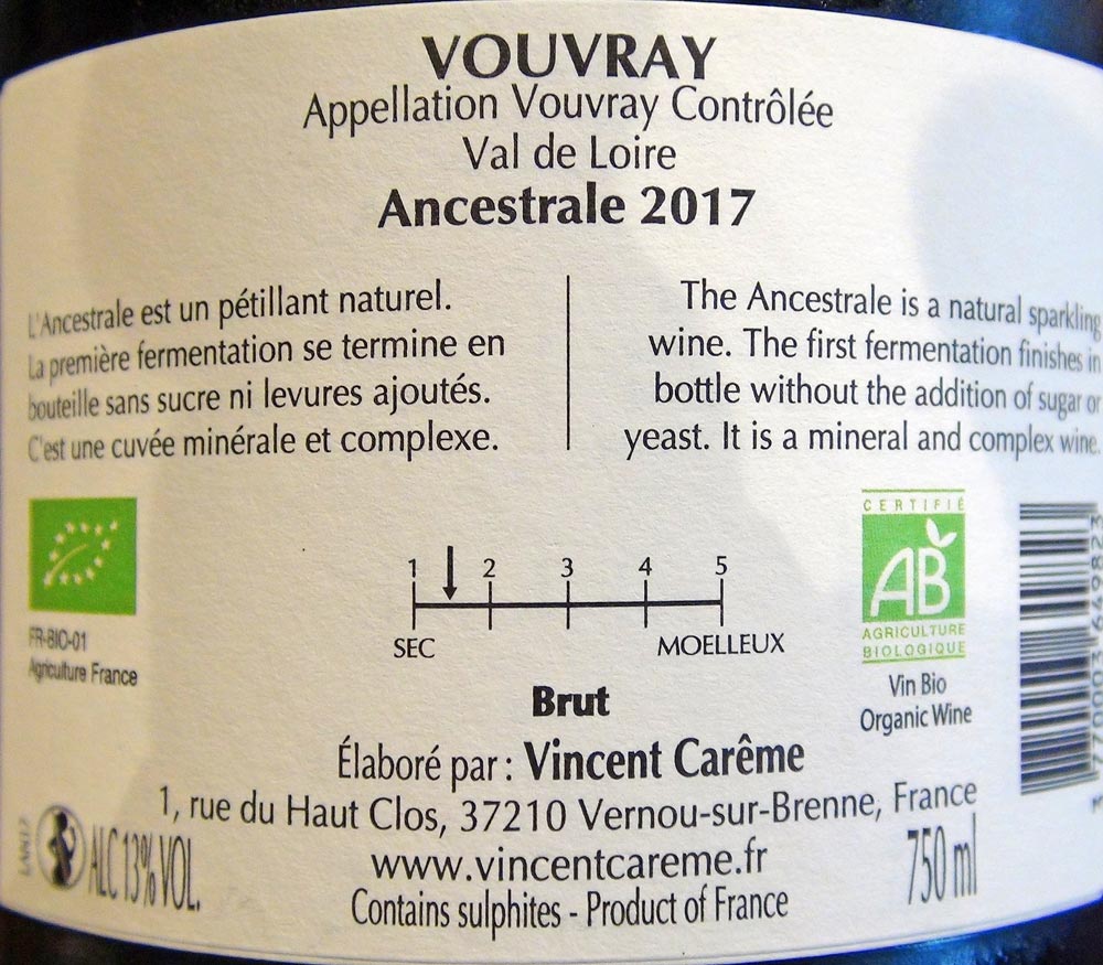 Le Vouvray de Vincent Carême