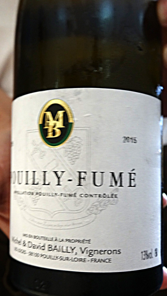 Pouilly-Fumé 2015 de Michel & David Bailly 