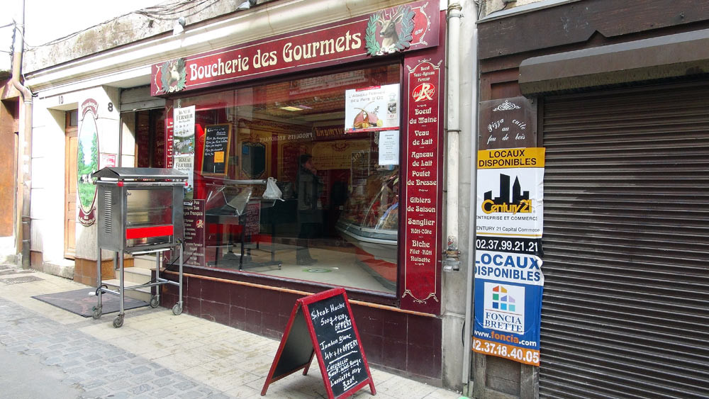 La façade de la Boucherie des Gourmets de Philippe Gautier