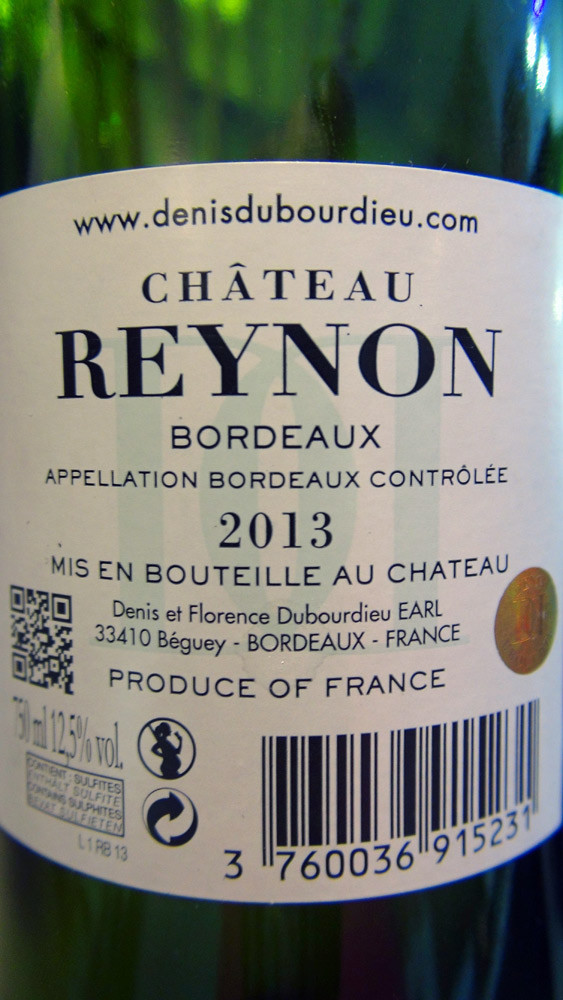 Bordeaux blanc Château Reynon 2013
