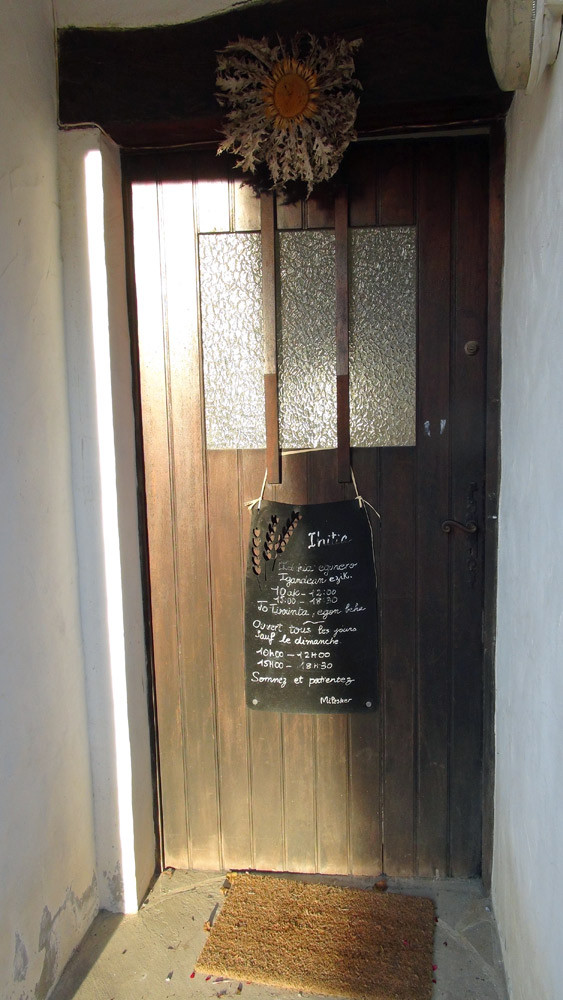 L'entrée de la boutique à la ferme
