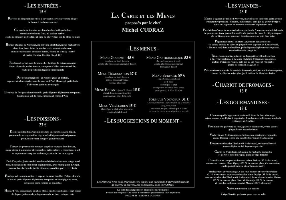Carte & Menus