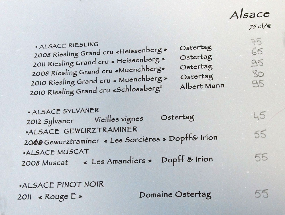 Vins d'Alsace blancs
