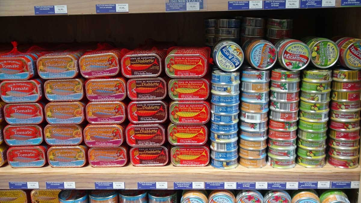 Sardines en différentes préparations