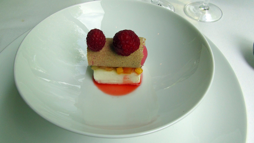 Sorbet asperge blanche et framboises