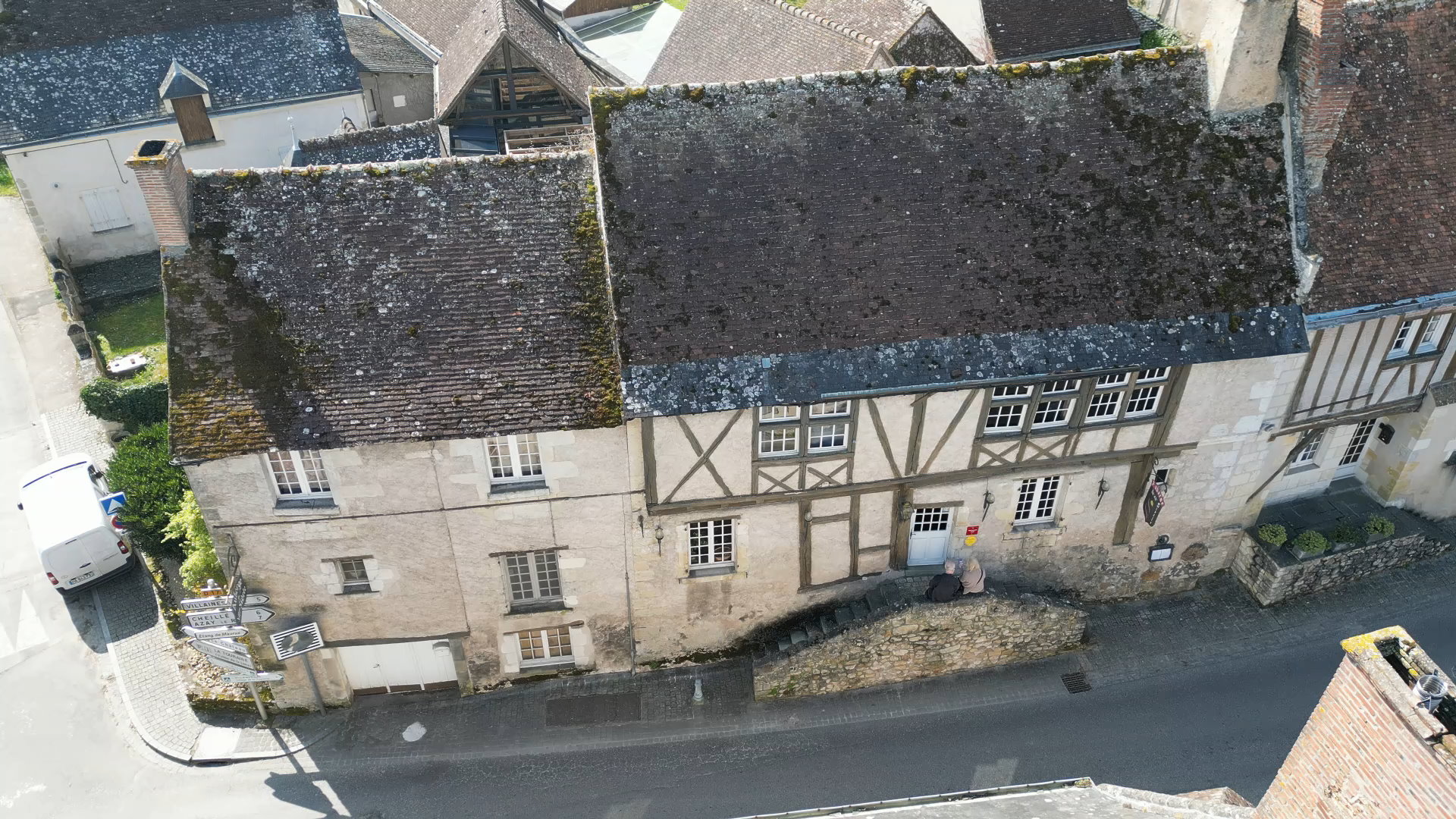 Vue aérienne de l'auberge