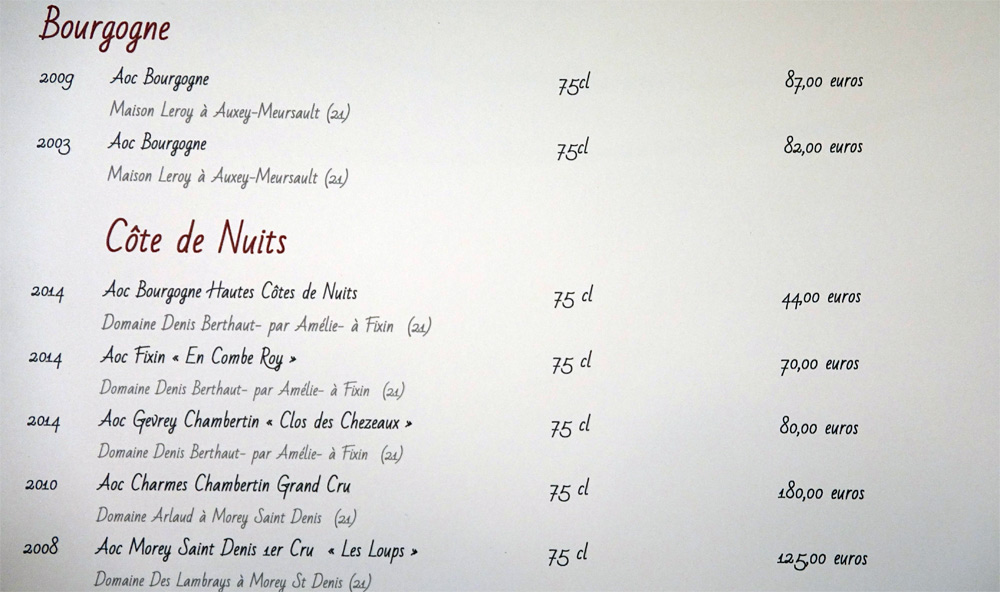 Vins rouges de Bourgogne