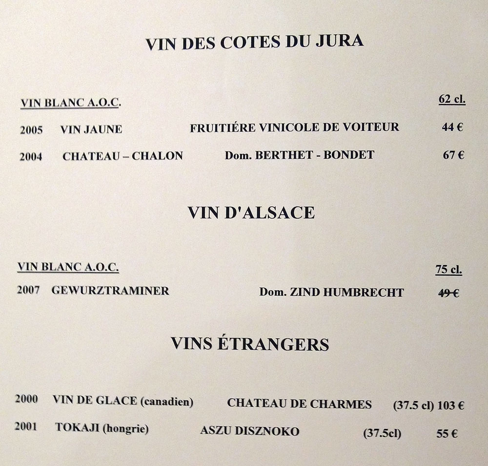 Vins du Jura, Alsace et Etrangers