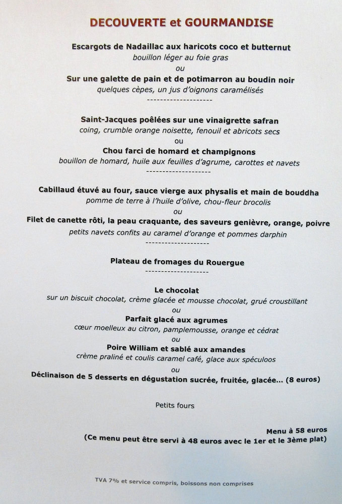 Menu "Découverte & Gourmandise"