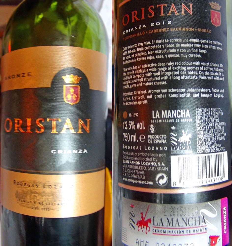 Vin rouge d'Espagne