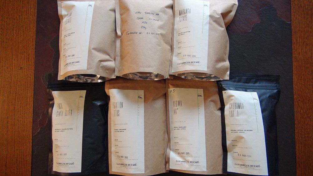 Les sept cafés achetés