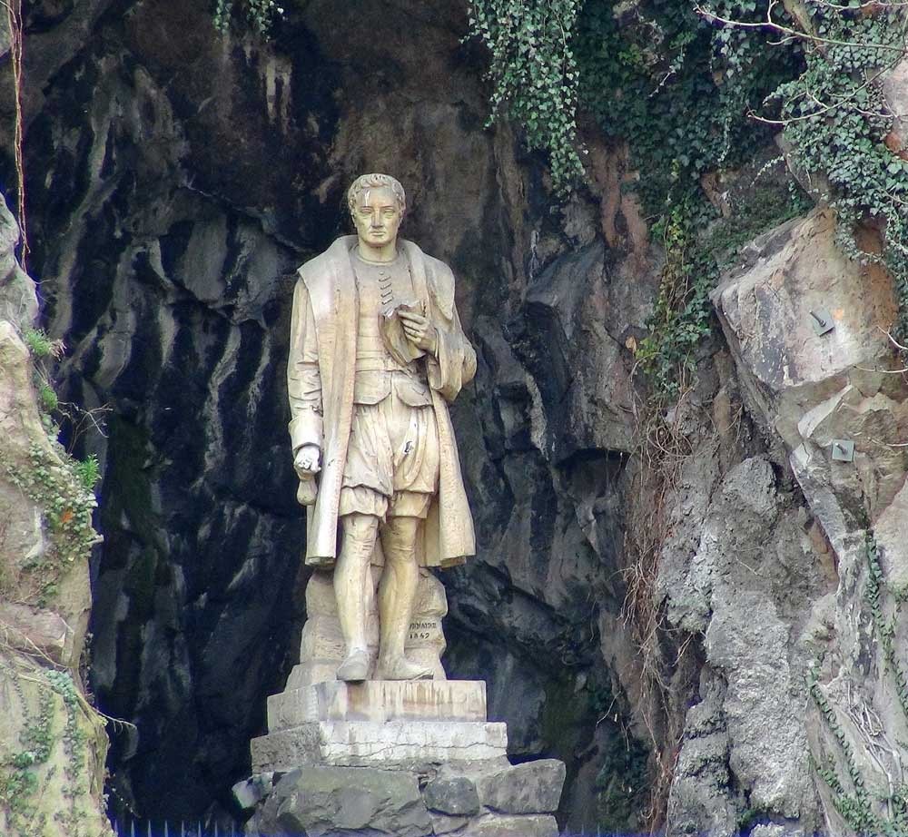 Balade sur la Saône : statue de l'Homme de la Roche - Jean Kleberger, dit le bon allemand
