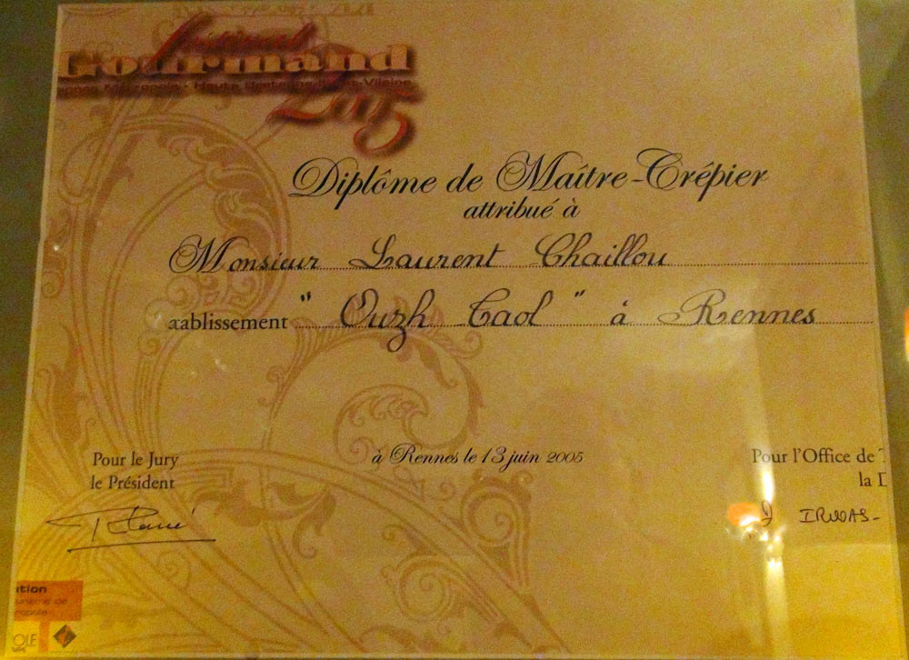 Le diplôme de Laurent