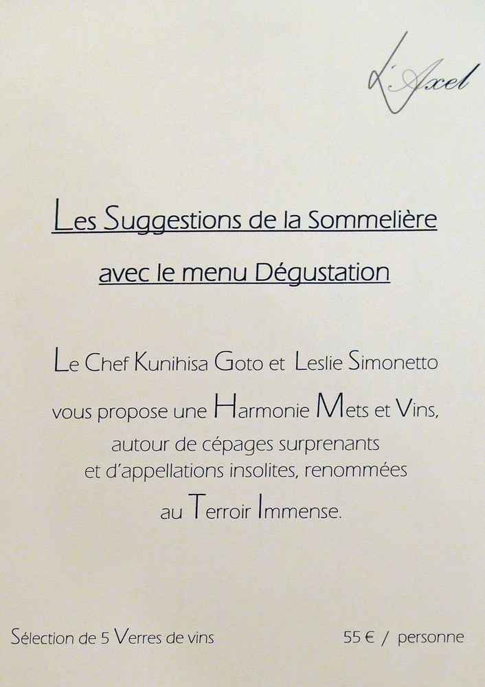 Les suggestions de la sommelière