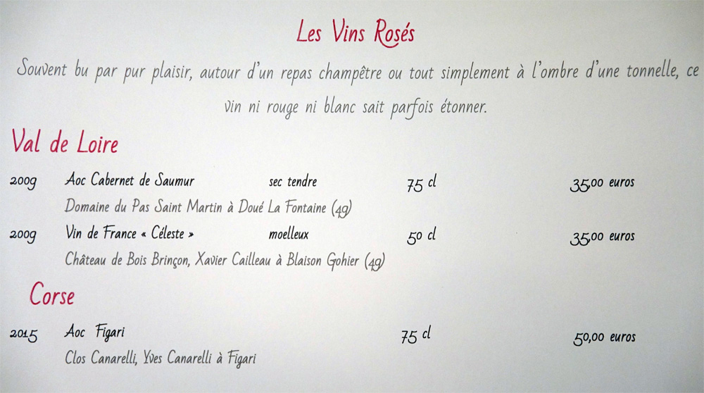 Vins rosés du Val de Loire et Corse