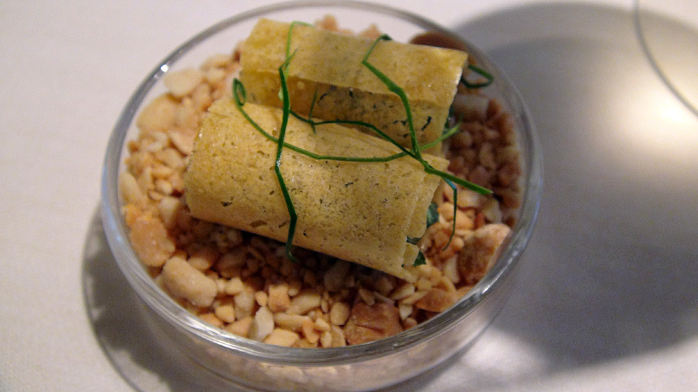 Croustillants parfumés aux herbes aromatiques et pâte de citron (accompagnant les asperges)