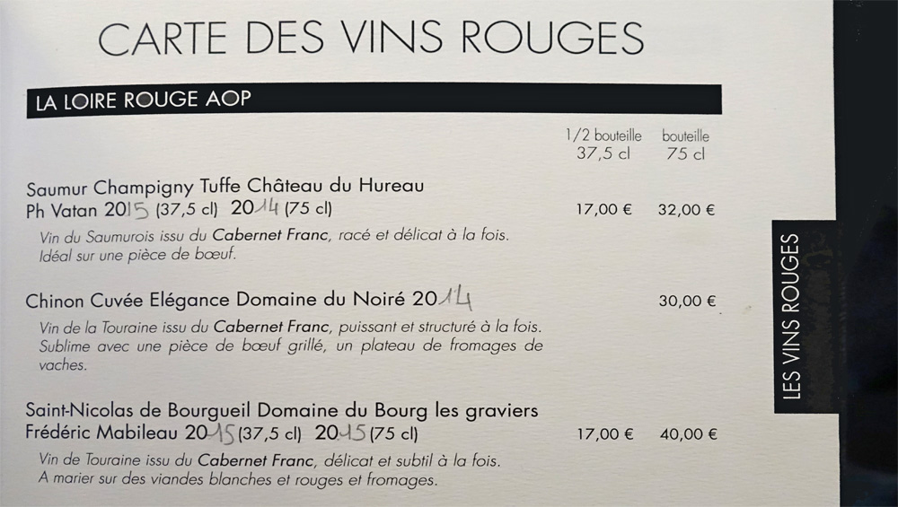 Vins rouges - Loire