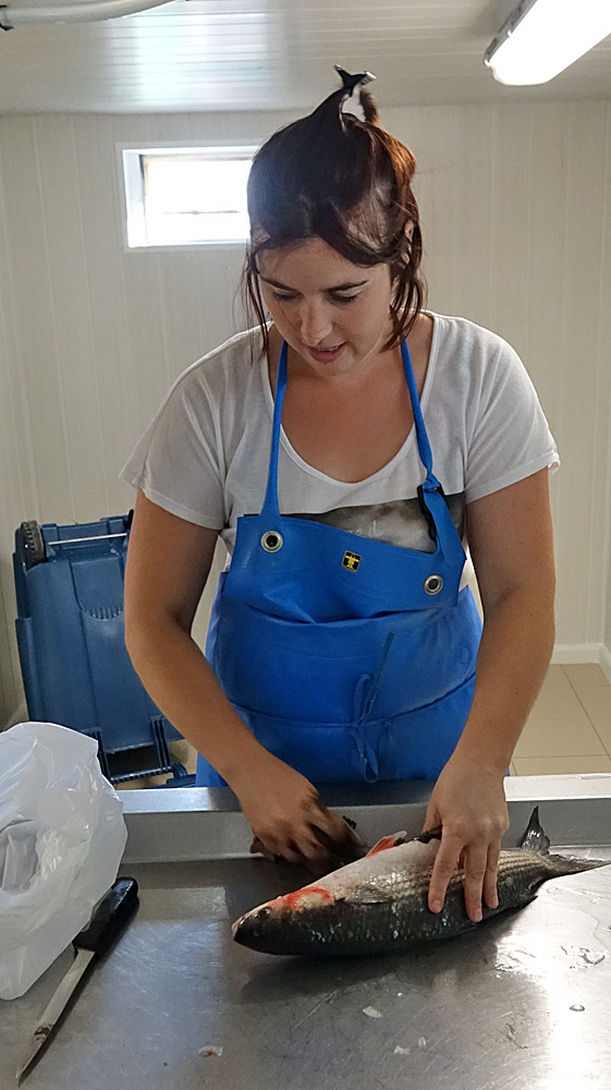 Julie Arnoult à la préparation du Mulet de Loire