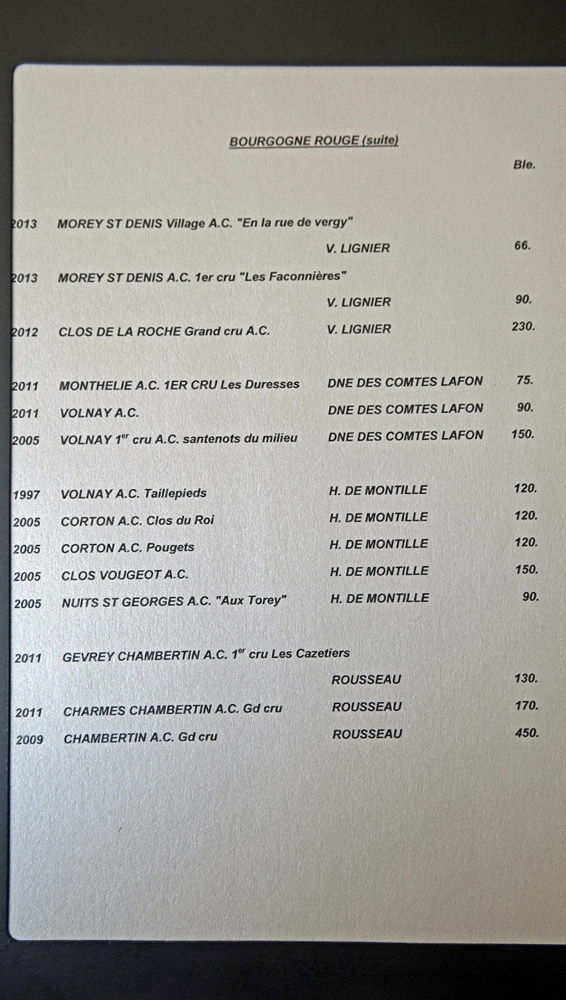 Vins rouges de Bourgogne, suite