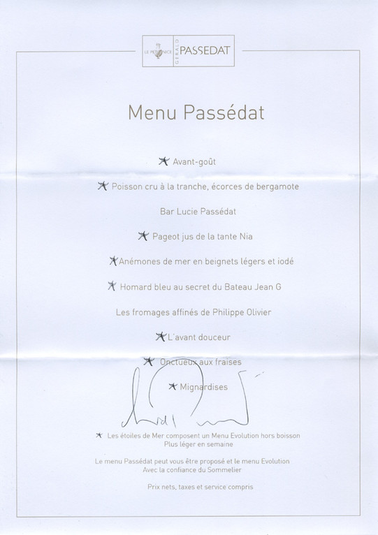 Le menu "Passédat"