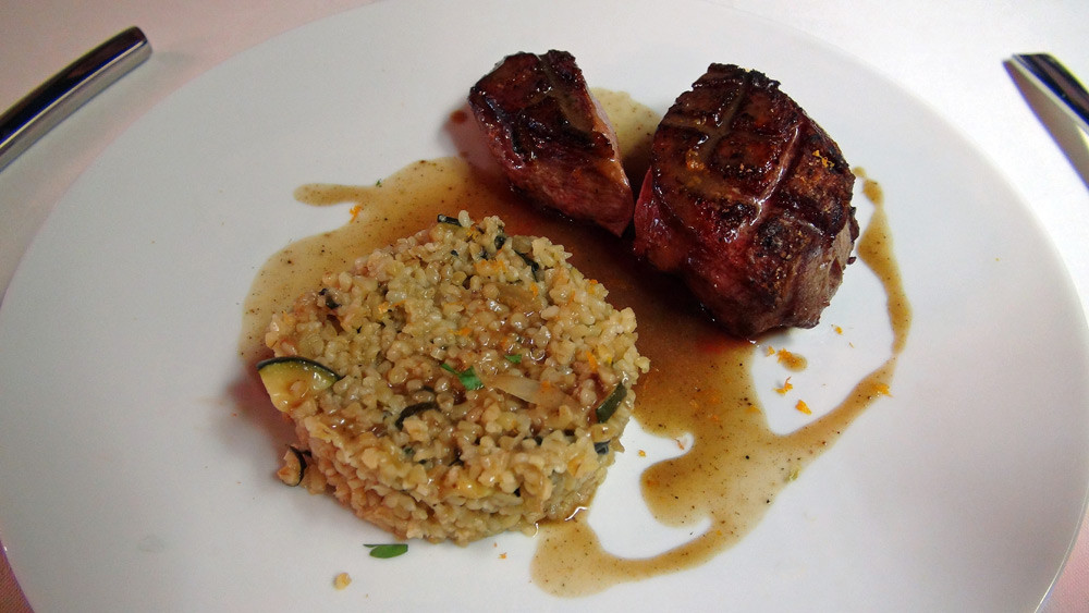 Filet de canette, boulgour végétal aux agrumes