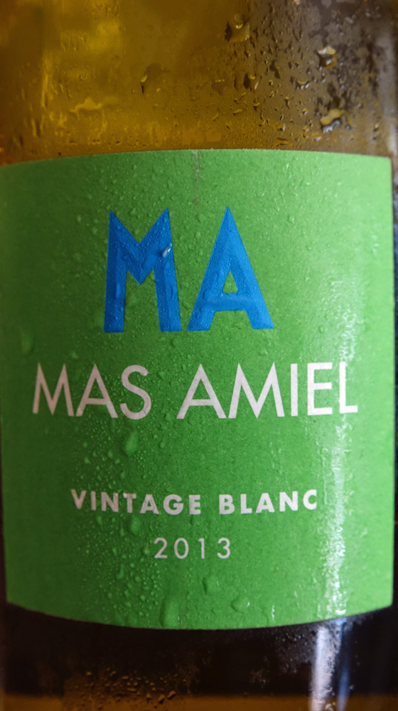  Maury Vintage blanc 2013 du Mas Amiel (recto)
