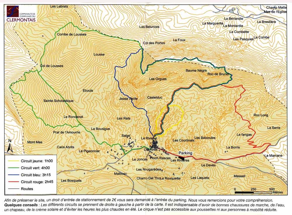 Plan du Cirque de Mourèze