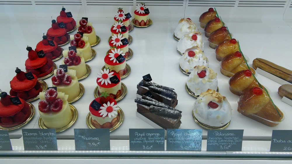 Macaron framboise - Dame blanche - Fraisier - Royal orange - Polonaise - Baba au rhum - 26 septembre 2014