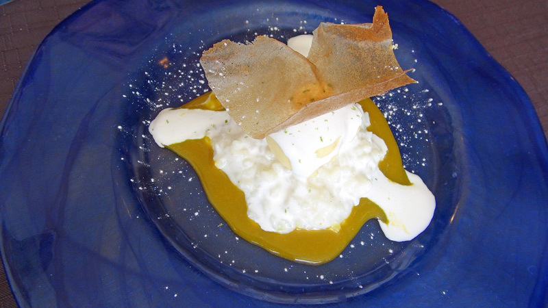 Riz au lait de coco, boule de neige caraïbe
