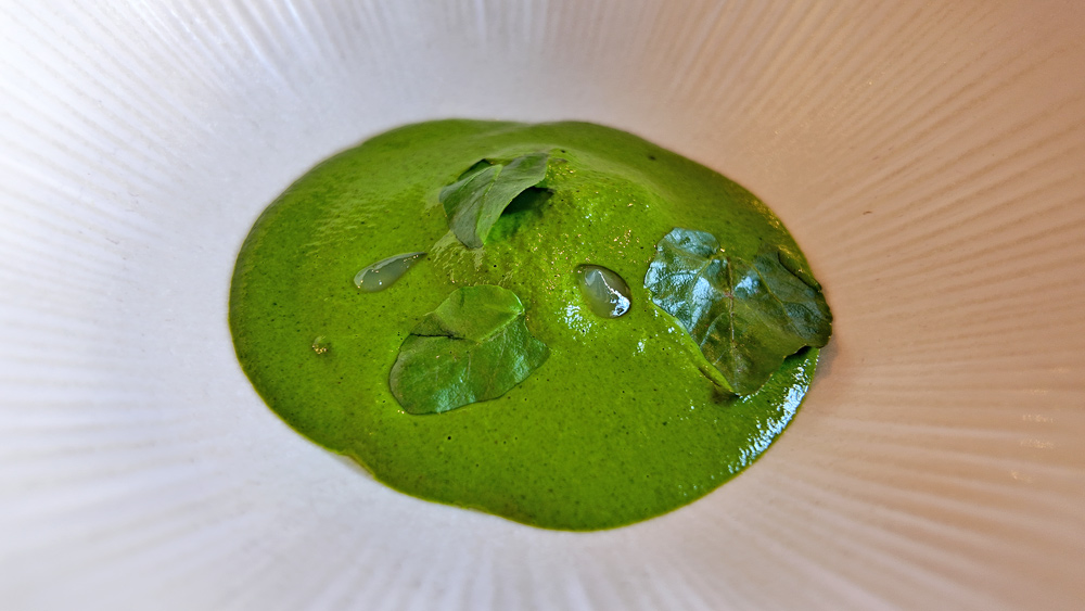 Vaporeux de pomme de terre au wasabi, poissons de Loire fumés maison
