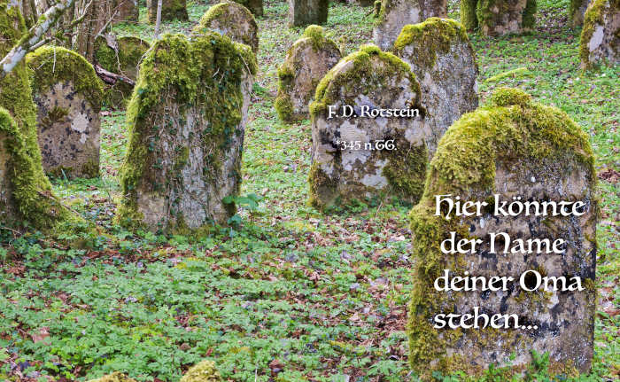 Dein Grabstein für den Friedhof