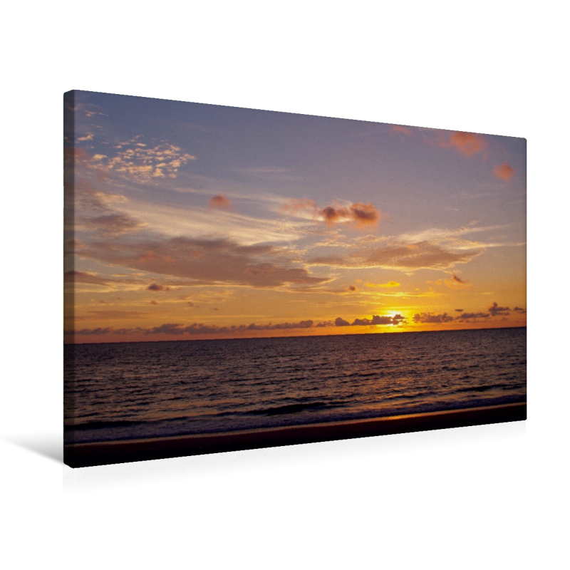Ein Bild aus dem Kalender Farben am Meer (Premium Textil-Leinwand, Bild auf Keilrahmen)