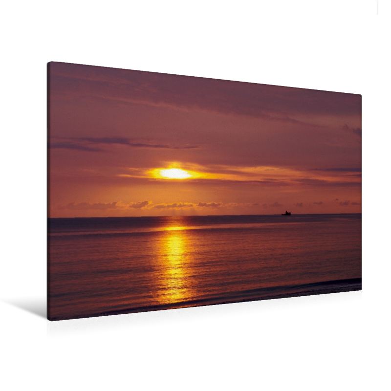 Ein Bild aus dem Kalender Farben am Meer (Premium Textil-Leinwand, Bild auf Keilrahmen)