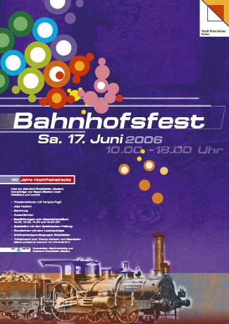 Bahnhofsfest Plakat von Christine Winghardt Friedrichshafen