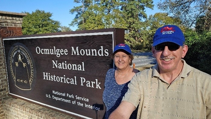 Two PSC Ball Caps visited the Ocmulgee Mounds National Park in Macon, Georgia with Larry & Clare Ann H