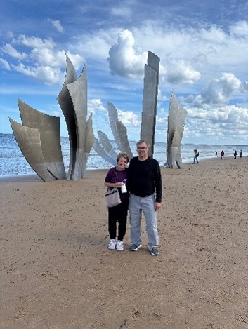 PSC Business Card, Wally and Jackie D  on Omaha Beach, Normandy
