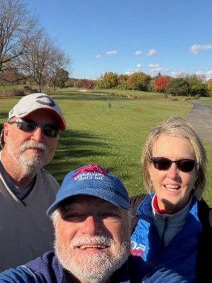 PSC Ball Cap and Vest drove the green at Boughton Ridge GC with Johnny O, Jim H and Dawn R 