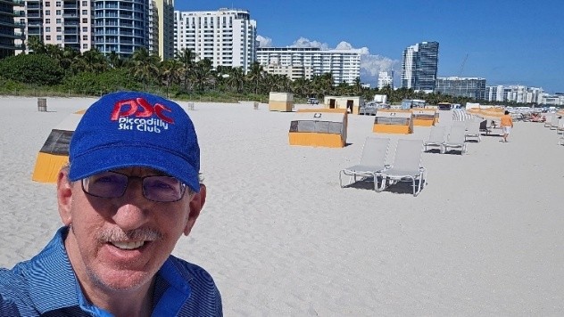 PSC Ball Cap enjoyed surf & sand at Miami Beach, FL with Larry H