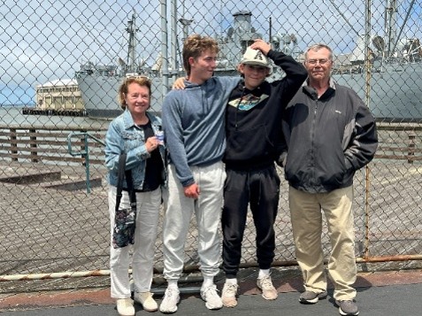 PSC Business Card plus Wally, Jackie D and grandsons visit the SS Jeremiah O’Brien, a liberty ship at Pier 39, San Francisco 