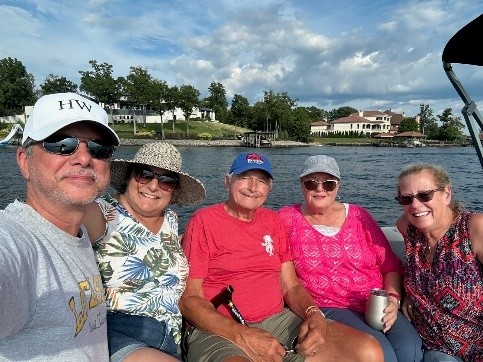 PSC Ball Cap is boating with Roy & Carol V, Janice B, Dave and Donna L on Lake Norman, NC